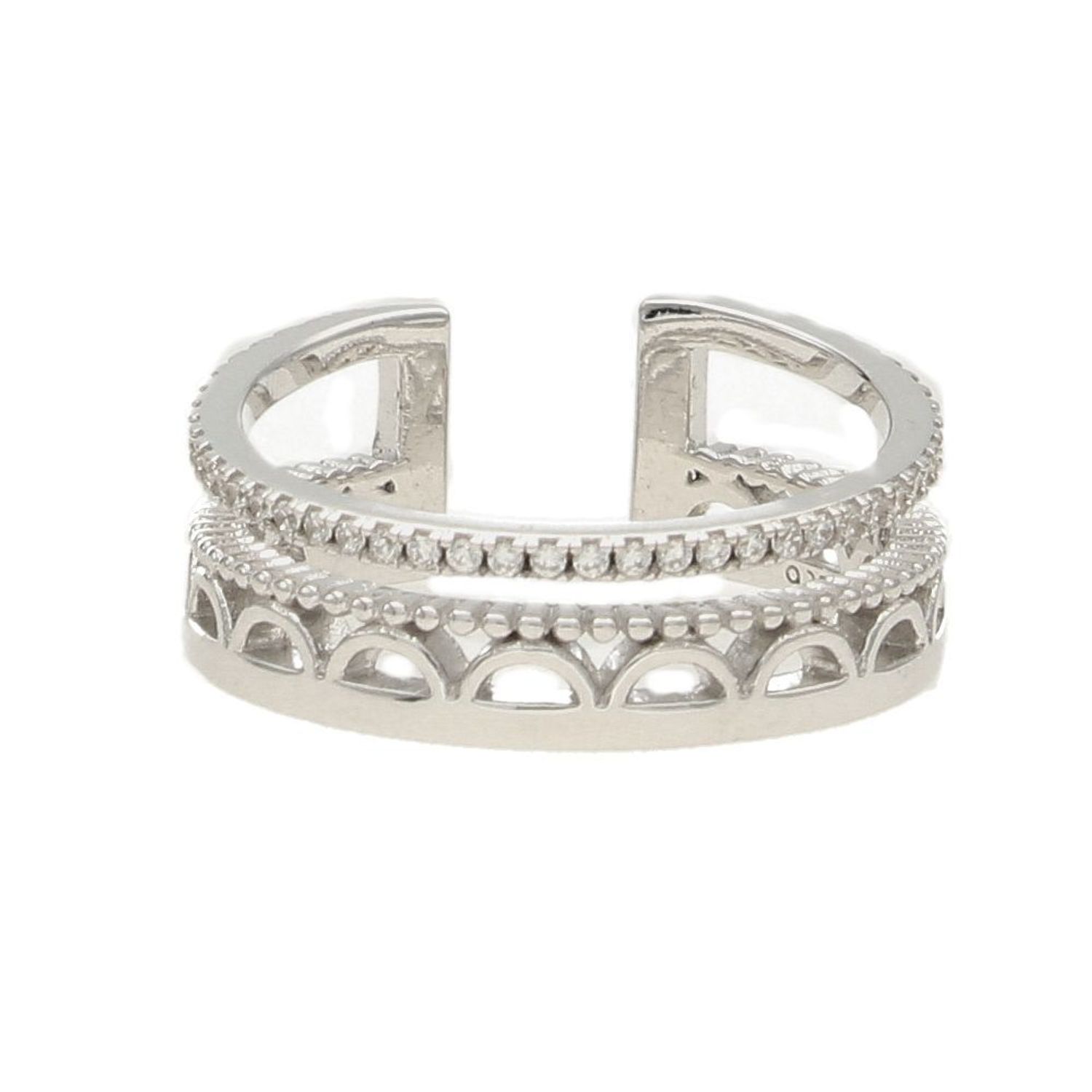 Pierścionek srebrny biała cyrkonia Dall'Acqua. Ze względu na wykorzystanie cyrkonii, klejnotów charakteryzujących się intensywnym blaskiem. Idealny na prezent. 11.jpg